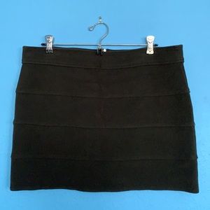 New York & Company Black Banded Mini Skirt Size 10